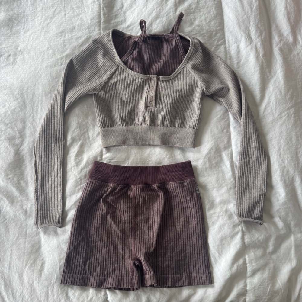 Free People Through the Night Ribbed 3 piece set